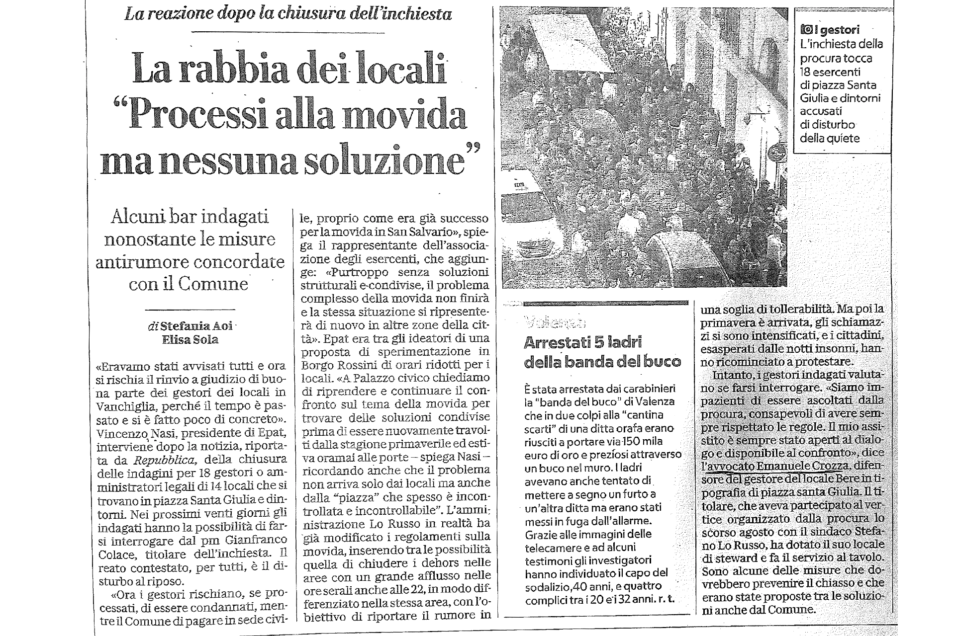 AVVOCATO PENALISTA: Processo alla movida torinese